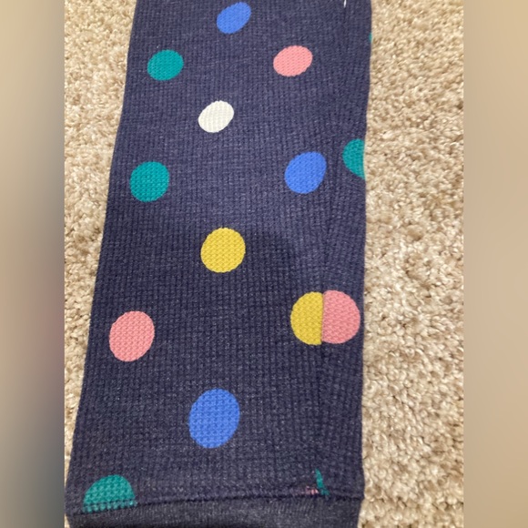 Women NWOT old navy ribbed pj pajama pant legging navy pink gold green polka dot - Picture 6 of 7